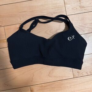 Expntl Athletics Freestyle Ribbed Sports Bra - Midnight Black XS